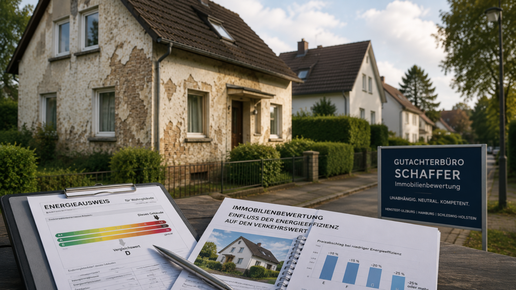 Energieeffizienz und Immobilienwert 2026: Preisabschläge bei unsanierten Gebäuden richtig einordnen mit Gutachterbüro Schaffer in Henstedt-Ulzburg