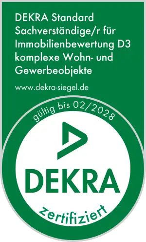 DEKRA Standard Sachverständiger für Immobilienbewertung D3, gültig bis Februar 2028