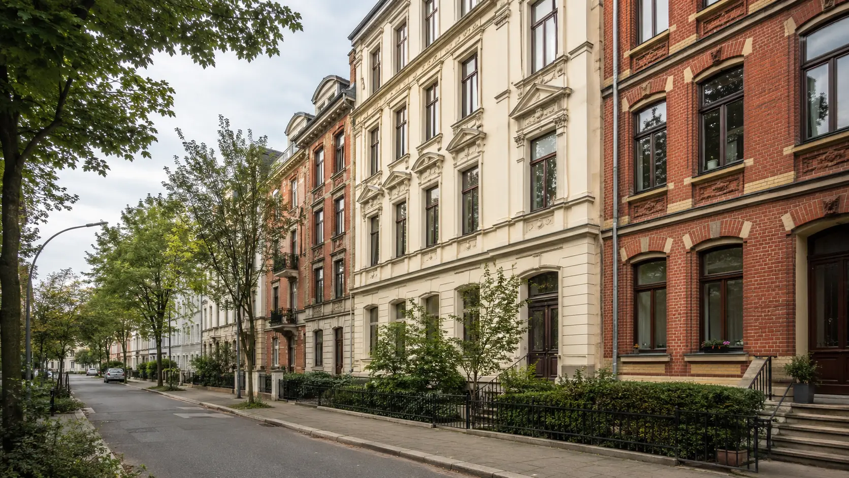 Innerstädtische Wohnarchitektur als Bildmotiv für die Immobilienbewertung in Bezirk Eimsbüttel