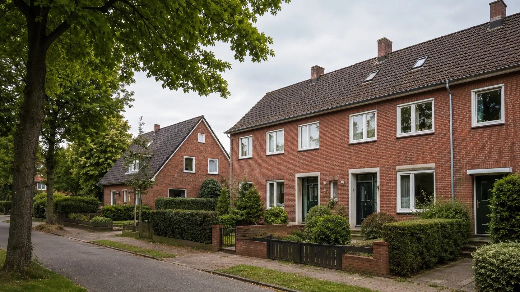 Hamburger Einfamilienhausquartier als Motiv für die Hausbewertung