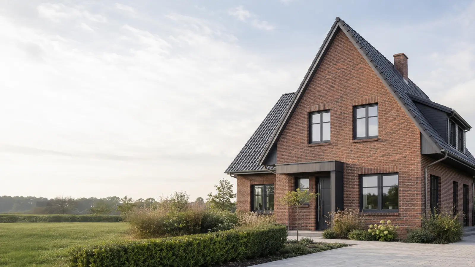 Modernes norddeutsches Klinkerhaus in ruhiger Lage
