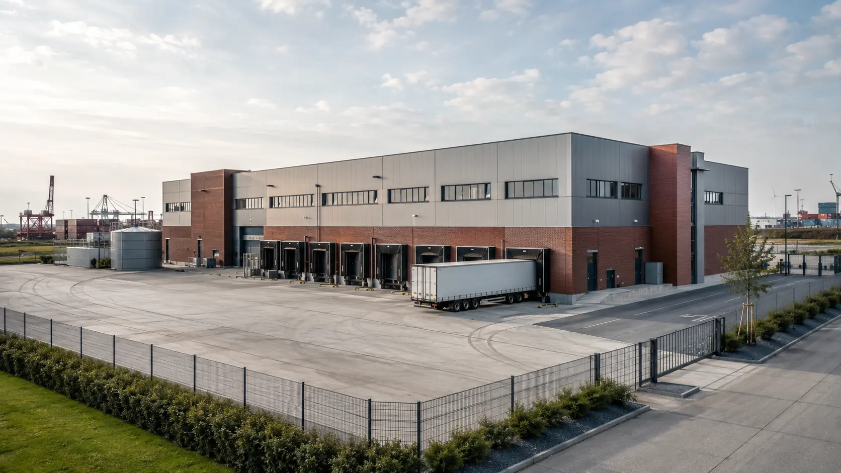 Moderne Gewerbeimmobilie als Bildmotiv für die Immobilienbewertung in Billbrook
