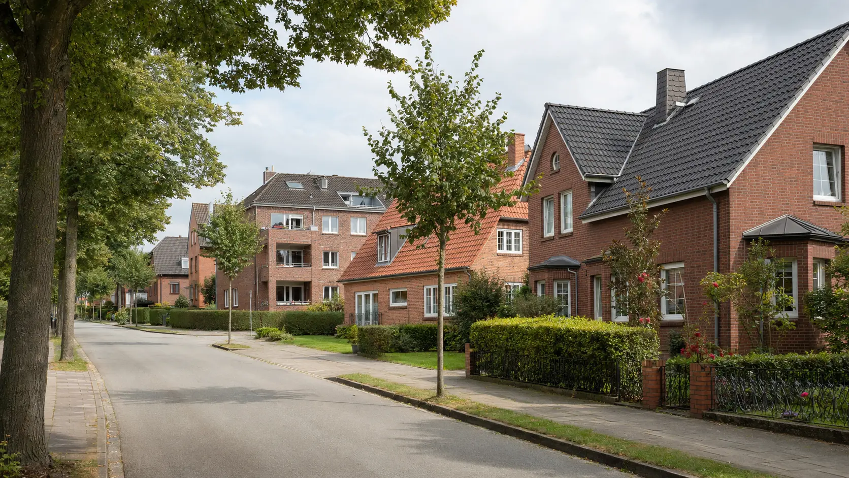 Wohnquartier im Hamburger Umland als Bildmotiv für die Immobilienbewertung in Kreis Segeberg
