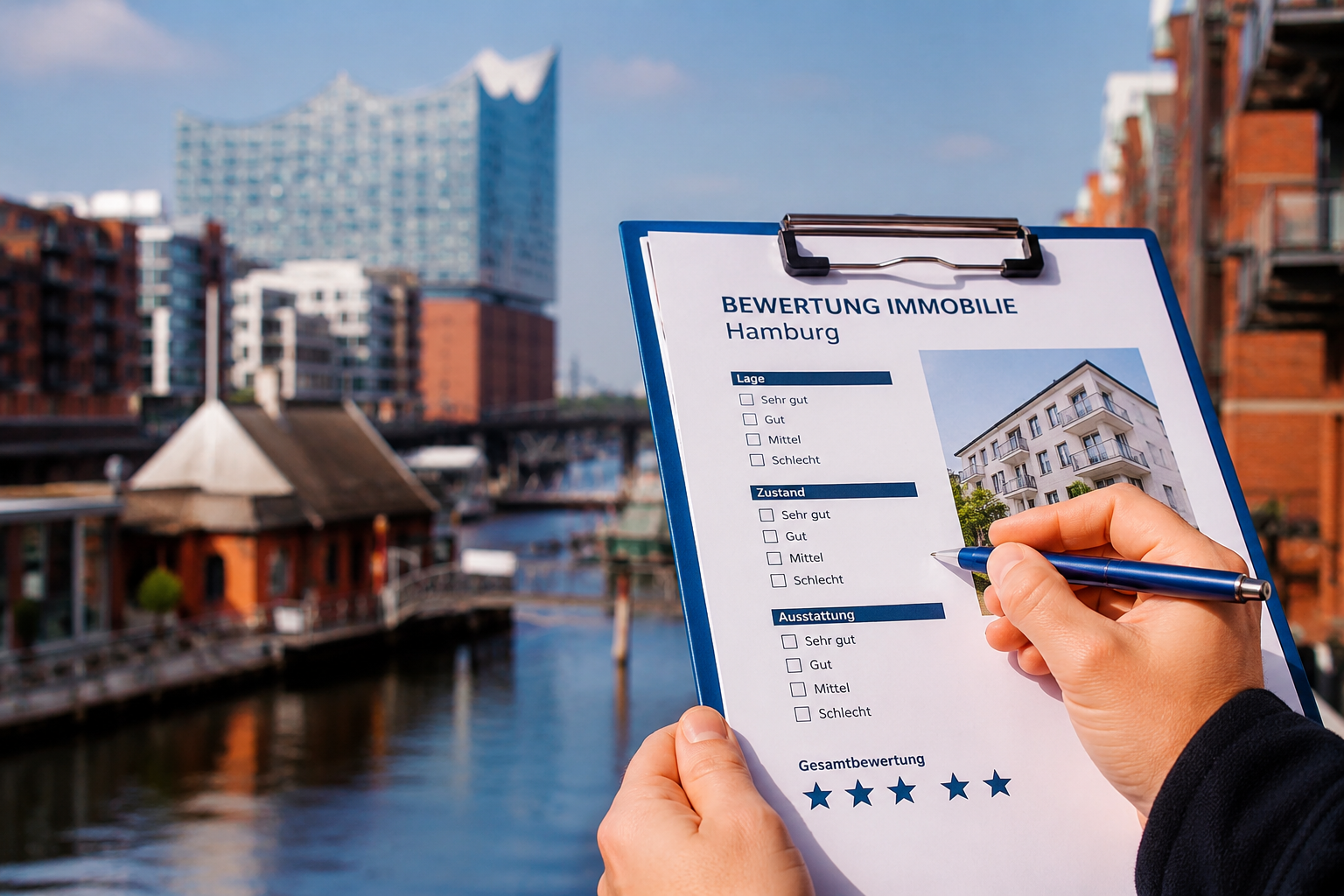 Unterlagen für die Bewertung eines Hauses in Hamburg